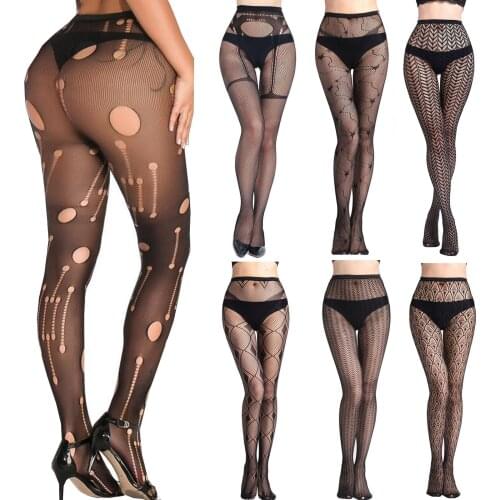 New Tights Women Sexy Hollow Out Fishnet Sexy Pantyhose Bottoming Pantyhose Fishnet-Jacquard Fishnet Stockings колготки женские