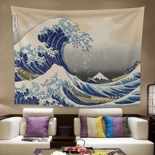 New Japanese Blanket Big Tapestry Whale Arowana Dragon Phoenix Totem Wall Hanging Bohemian Bed Blanket Home Decor Tapestry