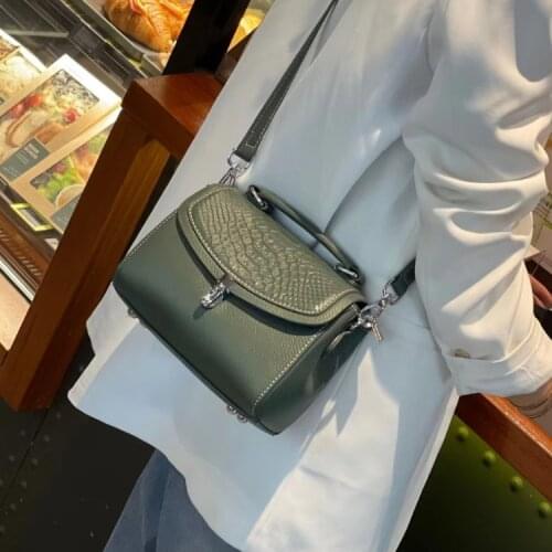 New Leather Crocodile Grain Is Pure Fresh Sweet Style Leisure Chic Womens Handbags High Quality Luxury Shoulder Bags