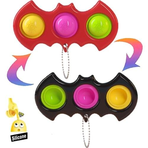 New Keychain Fidget Toys Animal Shape Squeeze Relief Stress Anxiety Fun Portable Keychain Key Holder Accessories Trinket Gift