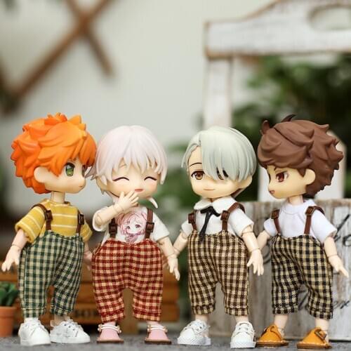 Ob11 baby clothes check pants GSC casual strap check pants BJD Molly baby clothes in stock