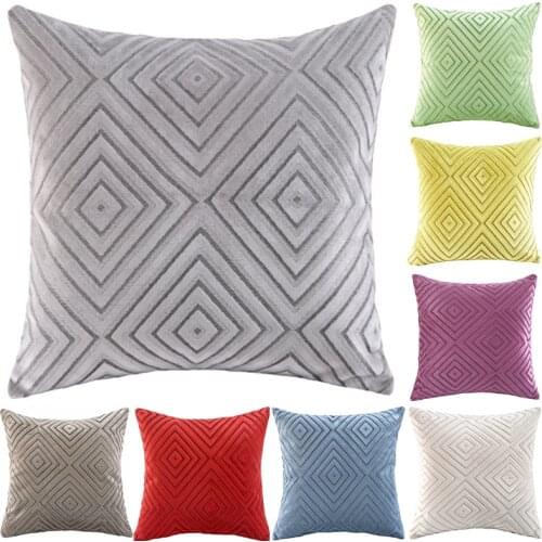 Solid Color Decorative Pillow Cushion Covers Pillowcase Cushions for Sofa Pillowcover Velvet Cushion Cover for Living Room