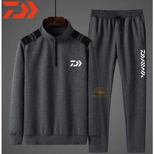 2020 Autumn DAIWA Fishing Clothes Spring Mens Outdoor Sports Fishing Suit Stand-up Collar Casual Windproof Fishing Sweater