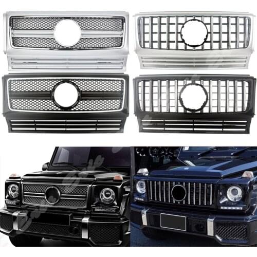 Front Racing Billet Bumper Grille Upper Facelift Gril For Mercedes Benz G-Class W463 1990-2013 2014 2015 2016 2017 2018 AMG GT