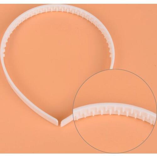 20pcs/lot White Plain Plastic Headband Fashion Kids Women Hair Band Headbands Teeth Headwear Girl Hair DIY Tool Accessories