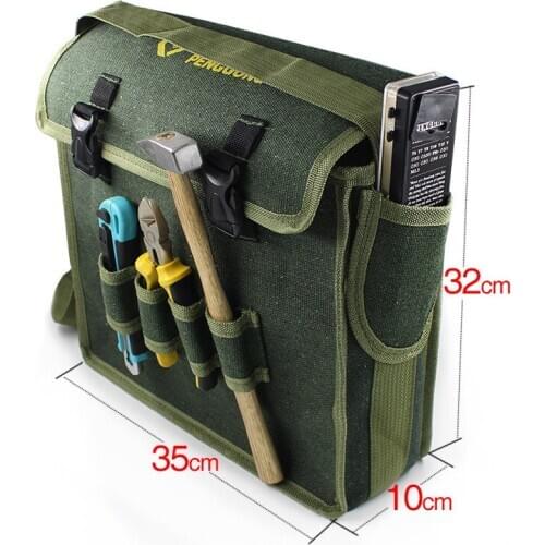 Portable Tool Storage Tool Bag Metal Hardware Storage Bag Shoulder Bag for Repair Electrician Storage Organizer