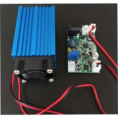 Industry High Power 445nm 450nm 4000mw 4W Adjustable Blue Laser Diode Cross Module 12V TTL + Adapter