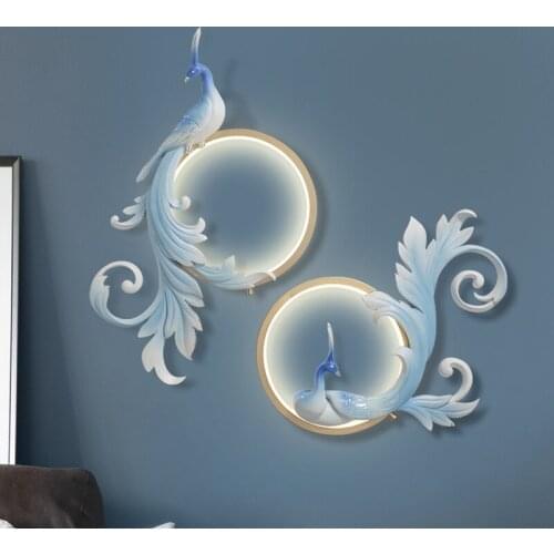 Light Luxury Modern Bedside Wall Lamp Nordic Simple Living Room Background Wall Aisle Atmosphere Wireless Bedroom Creative Lamp