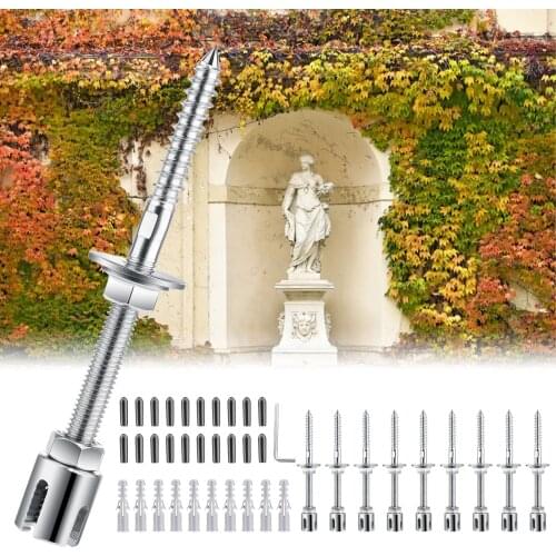 10 Pcs Stainless Steel Support Climbing Plants Creepers Tools Set Garden Brick Wall Fence Panels Wood Siding Plant Climb Tools