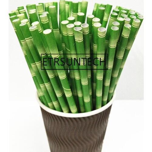 10000pcs Bamboo Paper Panda Straws Jungle Party Straws-Bamboo Birthday Panda Party Straws-Panda Baby Shower Decor