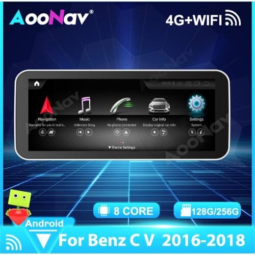 2 Din Stereo Android 11.0 System Car Radio Multimedia Player For Mercedes Benz C V NTG 5.0 2016 2017 2018 Audio GPS Navigation