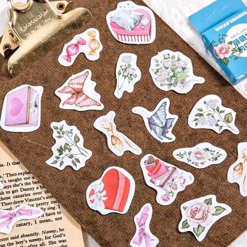 46Pcs/Pack Viviennes Manor Sticker Set Scrapbooking For Journal Planner Diy Label Stationery Album Stickers