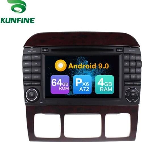 Android 9.0 Core PX6 A72 Ram 4G Rom 64G Car DVD GPS Multimedia Player Car Stereo For Benz S-W220/S280 1998-2005 Radio Headunit