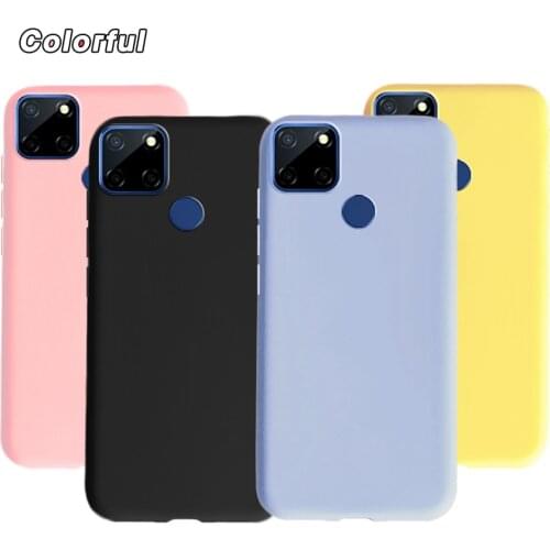 Liquid Silicone Case For Realme C12 C25 Narzo20 Narzo 30A Soft Phone Back Cover For Realme C12 C25 Coque Realme Narzo 20 30A