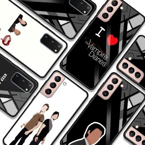 The vampire diaries Phone case For Samsung S21 S20 Ultra Plus FE S10e Lite S10 S9 S8 plus Glass Bumper Soft Fundas