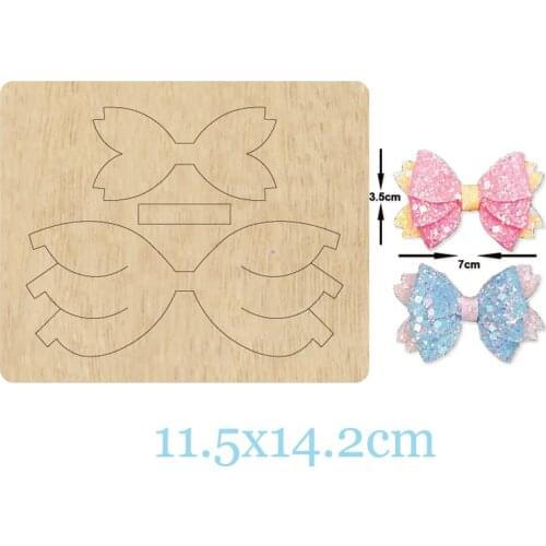 Two-tier Bow Hairpin Wood Die Scrapbooking Cutting Dies&Wooden Dies Suitable for Common Die Cutting Machines on the Market 2020