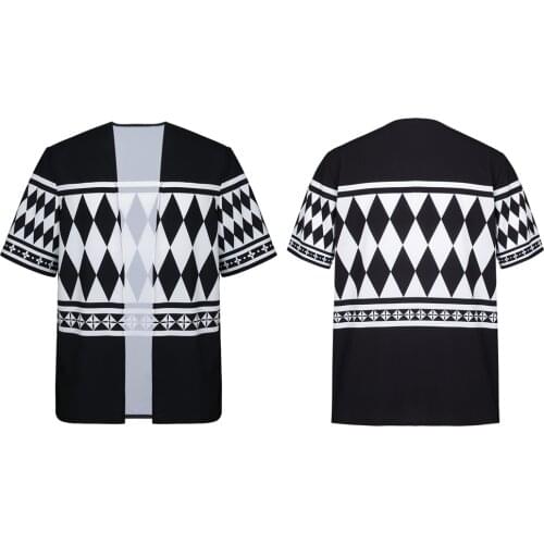 Movie Tokyo Revengers Haori T-shirt Ken Ryuguji Black White Tee Tops Japanese Style Haori Ryuguji Doraken Ken Cosplay Outfits