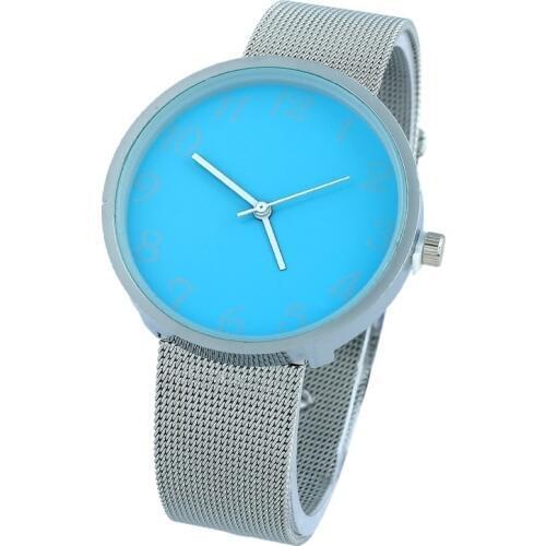 Gnova Platinum Top Fashion Metal Watch Women Silvered band soft colors dial Geneva style wristwatch Quartz Office Girl