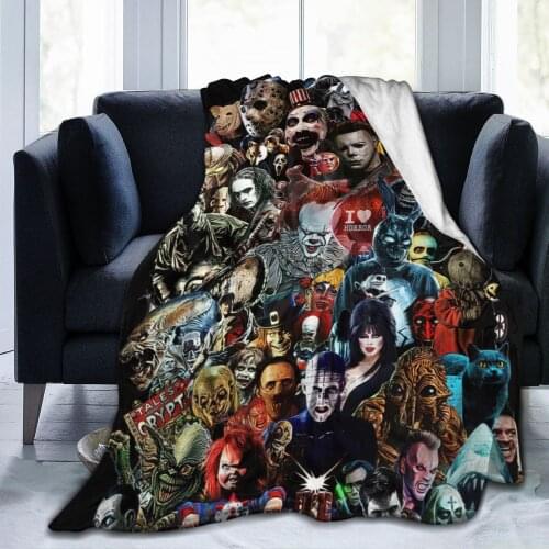 Zombie series printed blanket super soft and warm winter bed sheet car and sofa blanket bed office air-conditioned room shawl
