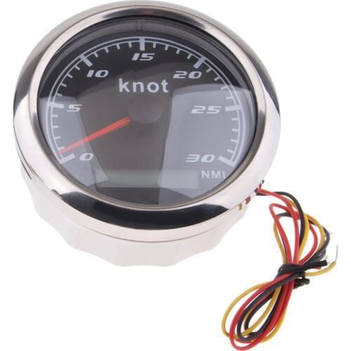 Marine Car Digital GPS Speedometer Gauge 0-30 Knot 85mm 316L Chrome