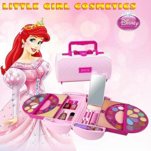 Disney Princesses Children Pretend Play Toys Make Up Kit Makeup Set Safe and No Toxic For Girls Dressing Cosmetic Gift Box