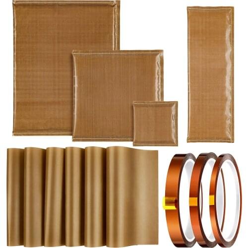 13 Pieces Heat Press Tools Kit, Include 4 Heat Pressing Transfer Pillow, 6 Heat Transfer Sheet and 3 Heat Resistant Tape