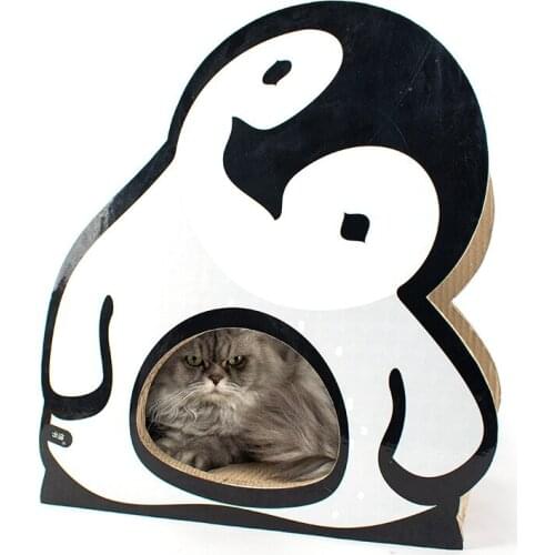 New Cat Scratcher Penguin Cat Litter Corrugated Cat Scratcher Claw Sharpener Pet Cat Toy Cat Supplies