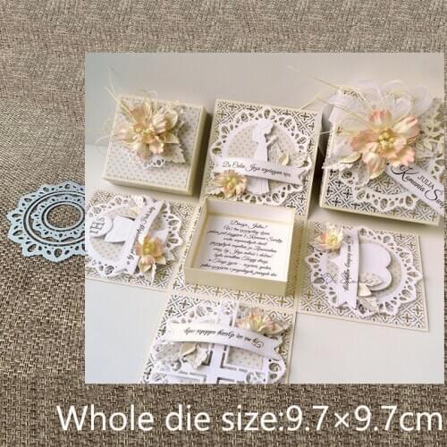 New Design Craft Metal stencil mold Cutting Dies 4Pcs circle lace frames scrapbook die cuts Album Paper Card Craft Embossing