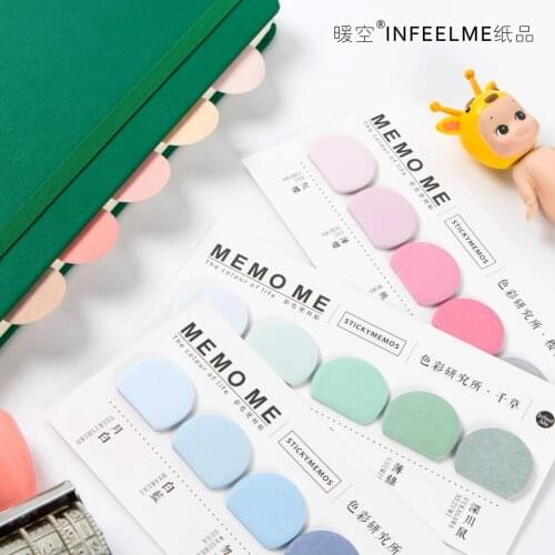 Office Supplies Cute Sticker Bookmarks Memo Pad Sticky Notepaper Sticky Notes Page Flags Self-stick Tab Bookmark Marker Pad