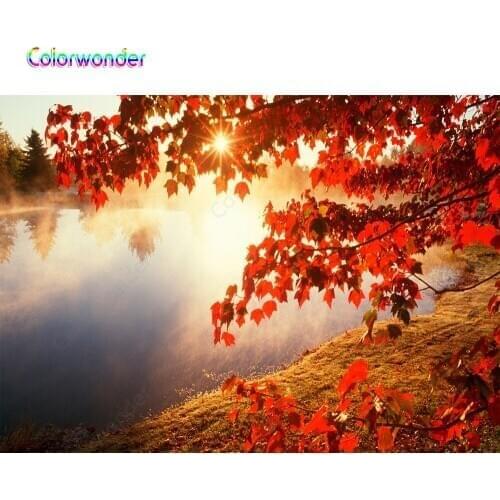 Autumn Backgrounds For Photography Fallen Leaves Maples River Sunshine Baby Newborn Portrait Scene Photo Backdrop