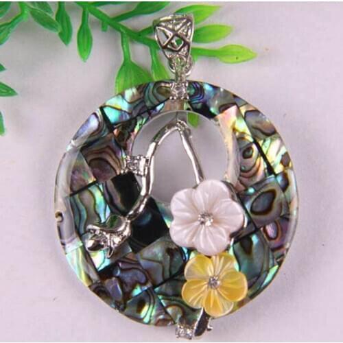 New Zealand Abalone Shell Pendant Flower Jewelry For Woman Gift S324