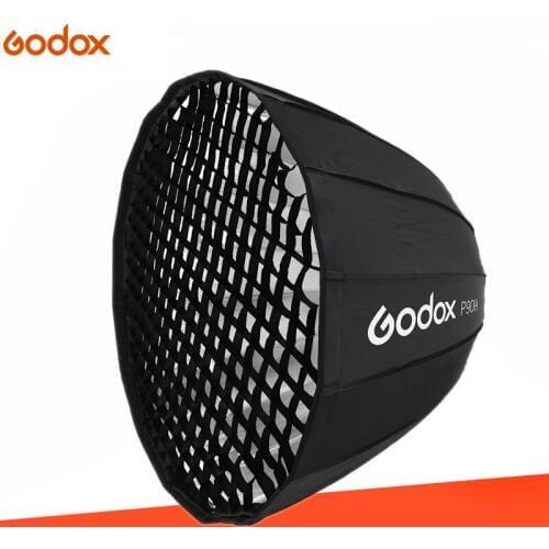Godox Portable P120H 120CM Deep Parabolic Honeycomb Grid Bowens Mount Studio Flash Reflector High Temperature Studio Softbox