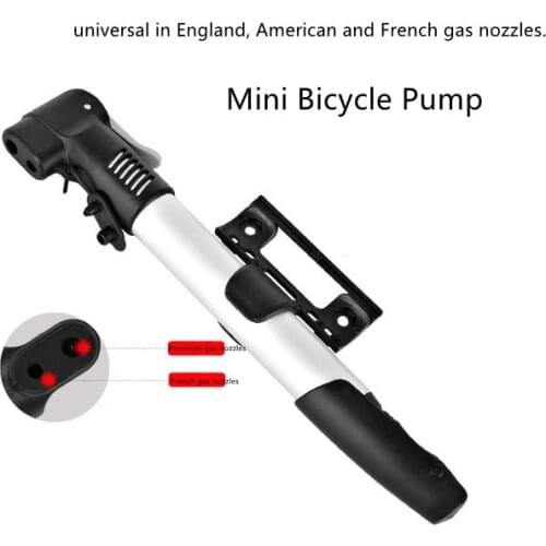 Hand Mini Bicycle Tire Air Inflator Ball Needle Valve MTB Portable Bike Pump