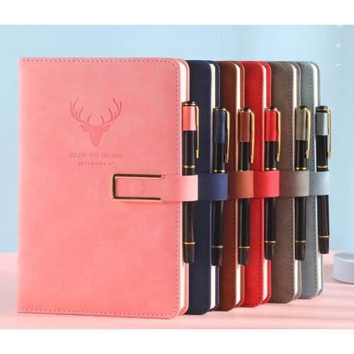 RuiZe 360 Pages Thick Notebook A5 B5 Hard Cover Leather Journal Diary office Business Notepad Daily Planner 2021 School Supplies