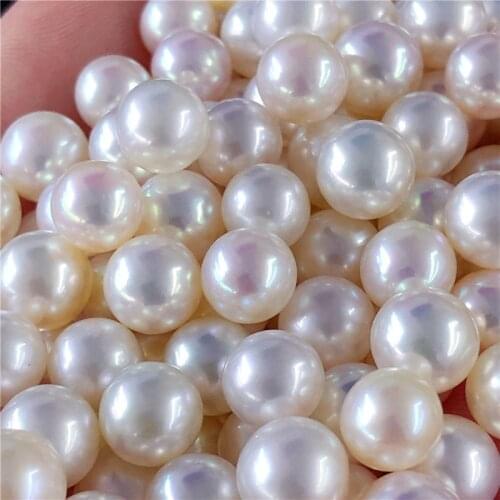 Zhuji selling 3A half hole white color loose pearls 2.5mm-10.5mm factory prices natural freshwater pearl for Earrings
