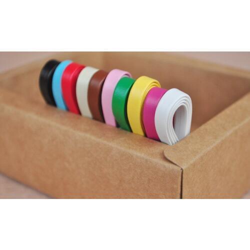 10colors 3mm 5mm width PU leather mini doll accessories for belts bags DIY sewing supplier 10meters/lot