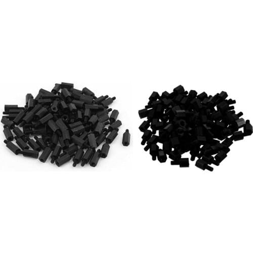 100Pcs M3 12mm+6mm Nylon Spacer Hex Stand-Off Pillar for Motherboard & 100X Motherboard Nylon Hex Standoff Threaded Spacer M3 Th