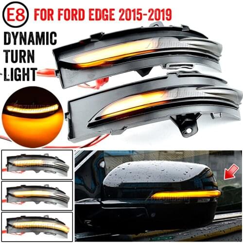2pcs Dynamic LED Turn Signal Light Mirror Indicator Blinker Lamp for Ford EDGE 2015 2016 2017 2018 2019