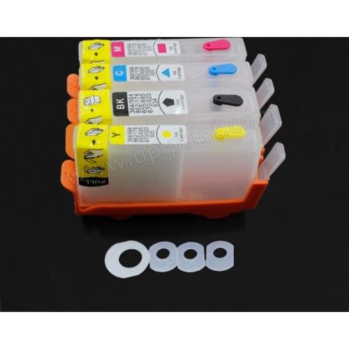 UP 4PCS refillable ink cartridge with chips for HP655 670 685 for hp deskjet 3525 4615 4625 5525 6525 printer