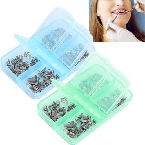 80 Pcs Dental Buccal Tube 1st Molar Bonding Conv Dental Orthodontic Metal Supplies Roth/MBT Highly Polished Surfaces Tooth Care