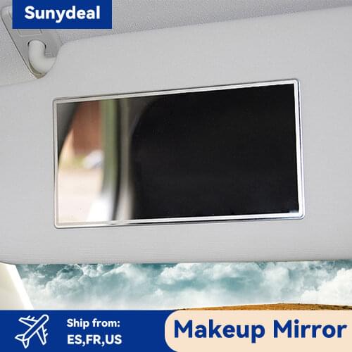 Car Interior Mirror Portable Car Makeup Mirror Auto Sun-Shading Visor HD Mirrors Universal Car-styling Stainless Steel
