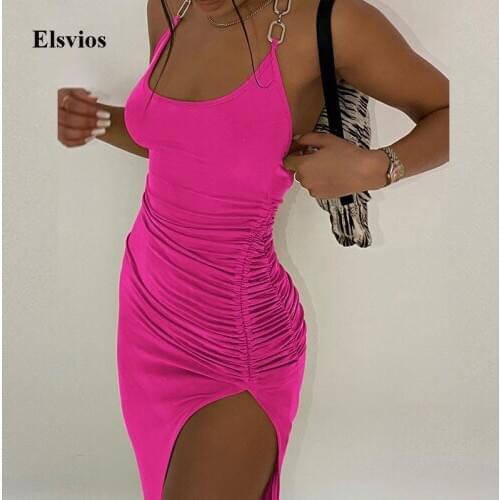 Sexy Halter Backless Split Bodycon Dress Spring Bright Silk Shiny Club Wear Dress Elegant Long Sleeve Slim Party Dress Vestidos
