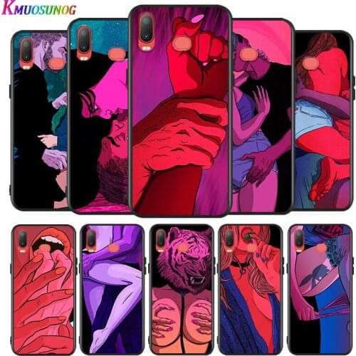 Hot Girls art for Samsung Galaxy A9 A8 Star A750 A7 A6 A5 A3 Plus 2018 2017 2016 Silicone Black Phone Case Soft Cover