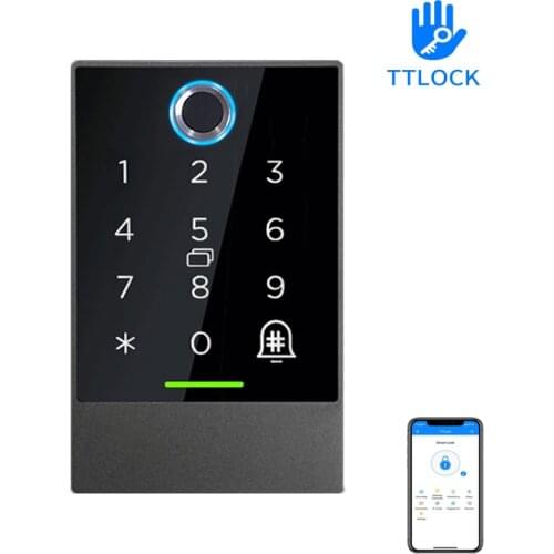 TTLock APP Remote Control IP66 Waterproof Fingerprint Password Standalone Access Controller Reader Support 13.56MHz IC Card