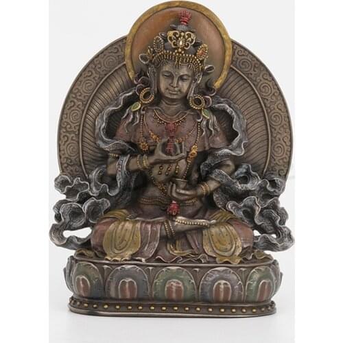 CHINESE STYLE CREATIVE BUDDHA ART FIGURINE VAJRASATTVA STATUE RESIN CRAFTS HOME DECORATION ACCESSORIES BIRTHDAY GIFT R4177