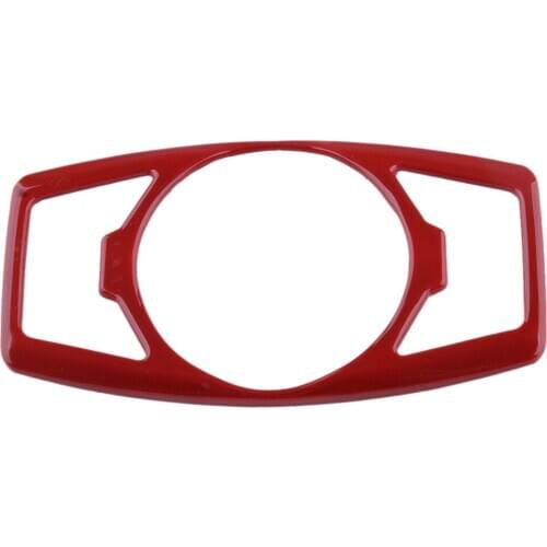 DWCX Red Car Headlight Switch Cover Trim Frame Fit for Ford F150 Mustang 2015 2016 2017 2018 2019 Styling