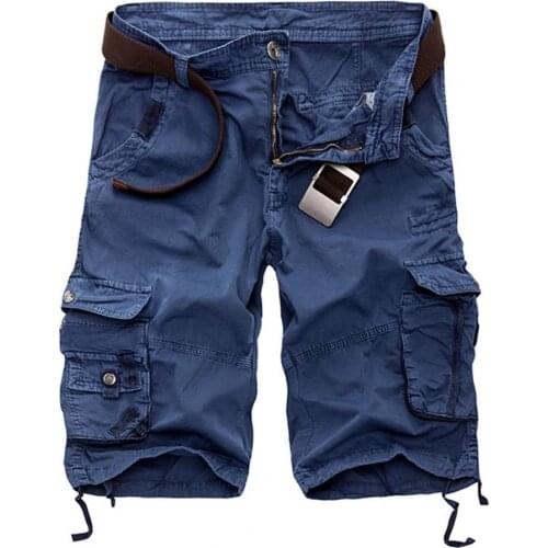 Summer Men Cargo Pants Cotton Blend Camouflage Skin-friendly Men Pockets Fifth Cargo Pants for Daily Wear Fashion Shorts 2021