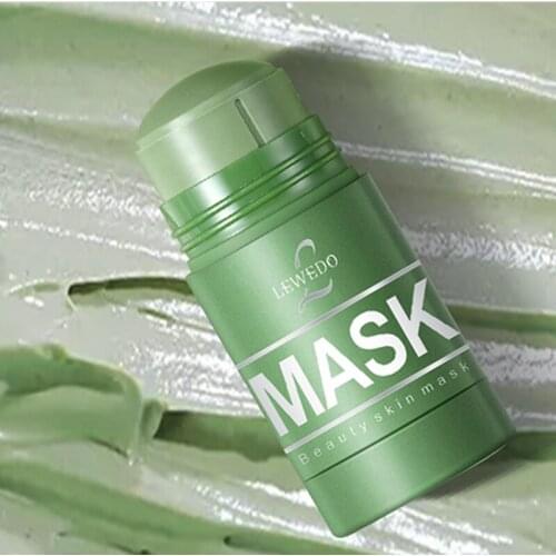 LEWEDO Unisex 40g Oil-control Green Tea Face Masks Moisturizing Mud Mask Cleaning Face Skin Care Depth Replenishment Clay Mud