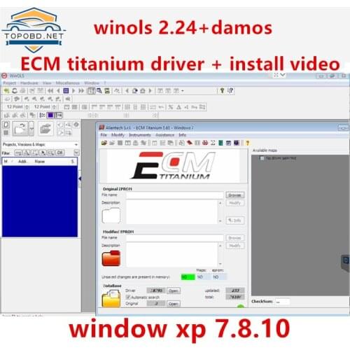 2021 Hot Selling Winols 2.24 + Unlock Patch + Damos Files + Video + User Manual + Ecm Titanium 26000 Drivers Download Link or CD