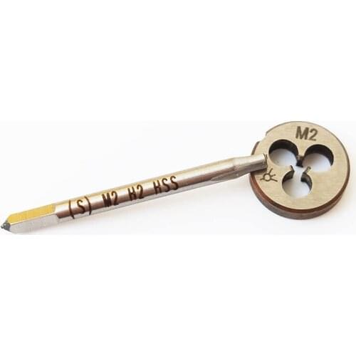 M2*0.4mm HSS Metric Tap And Die Set Thread Tap And Round Thread Die Right Hand HSS Taper